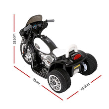 Kids Ride On Electric Motorbike Harley Davidson Softail Inspired, Black & White from kidscarz.com.au, we sell affordable ride on toys, free shipping Australia wide, Load image into Gallery viewer, Kids Ride On Electric Motorbike Harley Davidson Softail Inspired, Black &amp; White
