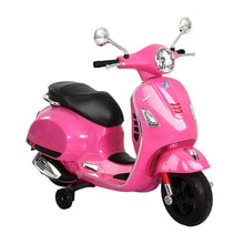 Kids Ride On Car Motorcycle Motorbike VESPA Licensed Scooter Electric Toys Pink from kidscarz.com.au, we sell affordable ride on toys, free shipping Australia wide, Load image into Gallery viewer, Kids Ride On Car Motorcycle Motorbike VESPA Licensed Scooter Electric Toys Pink
