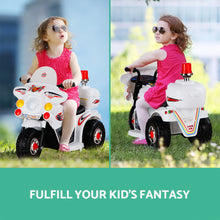 Kids Ride On Electric Motorcycle | White from kidscarz.com.au, we sell affordable ride on toys, free shipping Australia wide, Load image into Gallery viewer, Kids Ride On Electric Motorcycle | White
