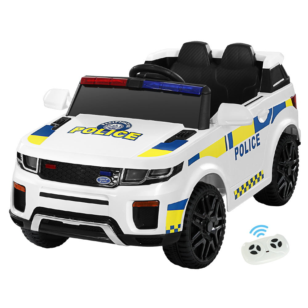 www.kidscarz.com.au, electric toy car, affordable Ride ons in Australia, Rigo Kids Ride On Car Electric Patrol Police Toy Cars Remote Control 12V White
