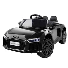 Kids Ride On 12V Electric Car with Remote Control Licensed Audi R8 Spyder | Black from kidscarz.com.au, we sell affordable ride on toys, free shipping Australia wide, Load image into Gallery viewer, Kids Ride On Electric Car with Remote Control | Licensed Audi R8 | Black

