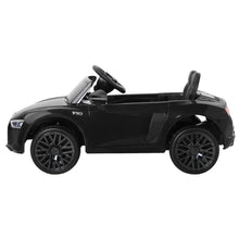 Kids Ride On 12V Electric Car with Remote Control Licensed Audi R8 Spyder | Black from kidscarz.com.au, we sell affordable ride on toys, free shipping Australia wide, Load image into Gallery viewer, Kids Ride On Electric Car with Remote Control | Licensed Audi R8 | Black side
