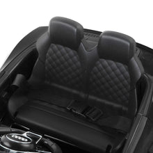 Audi Toy Cars with Remote Control Licensed Audi R8 Spyder Black | Electric Audi Cars for Kids from kidscarz.com.au, we sell affordable ride on toys, free shipping Australia wide, Load image into Gallery viewer, 2 seater Audi Toy Car | Kids Ride On Electric Car with Remote Control | Licensed Audi R8 | Black seat
