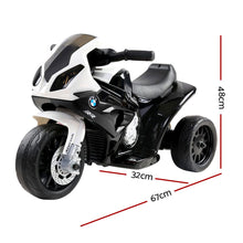 Kids Ride On Electric Motorbike | Licensed BMW S1000RR | Black from kidscarz.com.au, we sell affordable ride on toys, free shipping Australia wide, Load image into Gallery viewer, BMW S1000RR Licensed Kids Ride On Toy Motorbike Motorcycle Electric - Black dimensions

