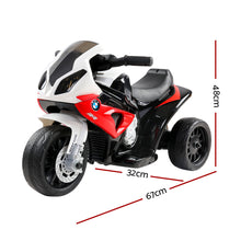 Kids Ride On Electric Motorbike Licensed BMW S1000RR | Red from kidscarz.com.au, we sell affordable ride on toys, free shipping Australia wide, Load image into Gallery viewer, BMW S1000RR Licensed Kids Ride On Toy Motorbike Motorcycle Electric - Red dimensions
