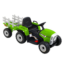Kids Ride On Eletric Car | Tractor Trailer | Green from kidscarz.com.au, we sell affordable ride on toys, free shipping Australia wide, Load image into Gallery viewer, Kids Ride On Eletric Car | Tractor Trailer | Green

