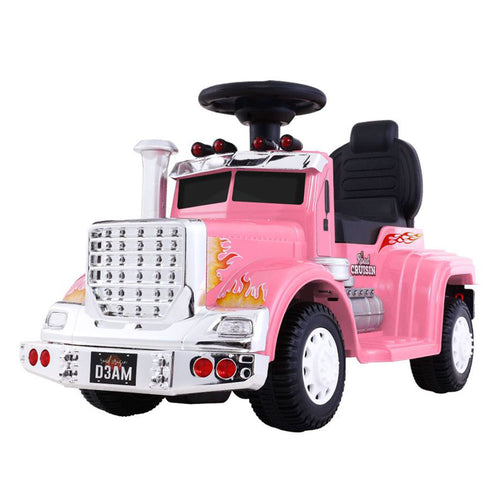 image of a pink ride on truck which is the best ride on toy truck pink - truck ride on toys for kids in Australia