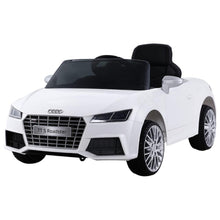 Kids Ride On Electric Car with Remote Control | Licensed Audi TT RS Roadster | White from kidscarz.com.au, we sell affordable ride on toys, free shipping Australia wide, Load image into Gallery viewer, Kids Ride On Electric Car with Remote Control | Licensed Audi TT RS Roadster | White
