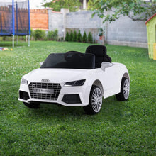 Kids Ride On Electric Car with Remote Control | Licensed Audi TT RS Roadster | White from kidscarz.com.au, we sell affordable ride on toys, free shipping Australia wide, Load image into Gallery viewer, Kids Ride On Electric Car with Remote Control | Licensed Audi TT RS Roadster | White view
