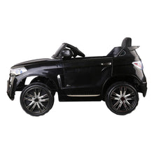 Black BMW X5 toy car Inspired Kids Ride On Electric Car with Remote Control from kidscarz.com.au, we sell affordable ride on toys, free shipping Australia wide, Load image into Gallery viewer, Kids Ride On Electric Car with Remote Control  BMW X5 Inspired | bmw kids ride on car - Black side
