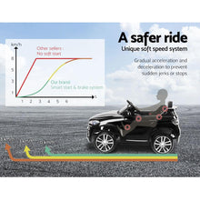 Black BMW X5 toy car Inspired Kids Ride On Electric Car with Remote Control from kidscarz.com.au, we sell affordable ride on toys, free shipping Australia wide, Load image into Gallery viewer, Kids Ride On Electric Car with Remote Control | BMW X5 Inspired | Black safer
