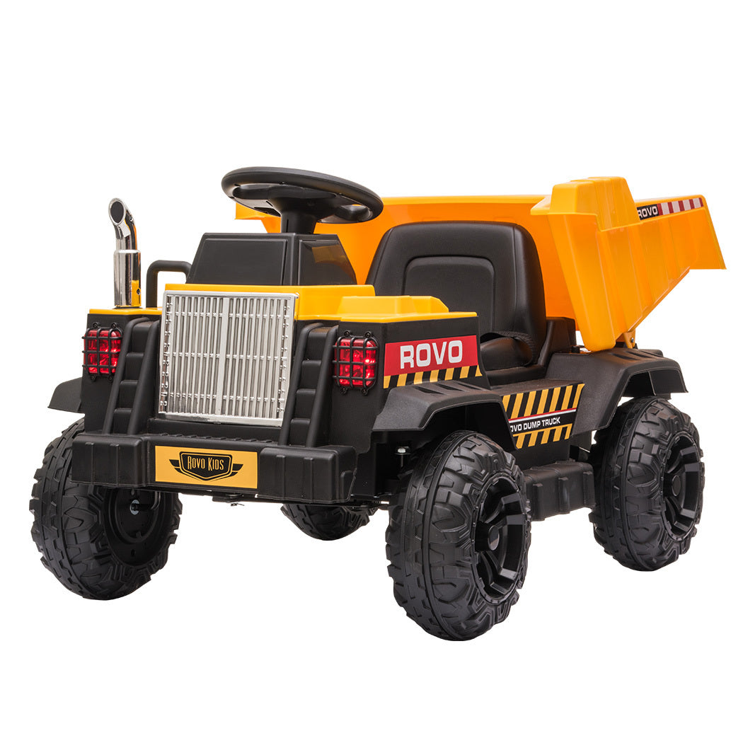 www.kidscarz.com.au, electric toy car, affordable Ride ons in Australia, ROVO KIDS Electric Ride On Children's Toy Dump Truck with Bluetooth Music - Yellow