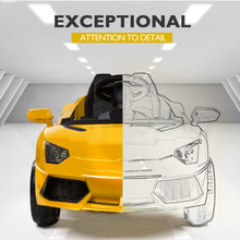 ROVO KIDS Lamborghini Inspired Ride-On Car, Remote Control, Battery Charger, Yellow from kidscarz.com.au, we sell affordable ride on toys, free shipping Australia wide, Load image into Gallery viewer, ROVO KIDS Lamborghini Inspired Ride-On Car, Remote Control, Battery Charger, Yellow
