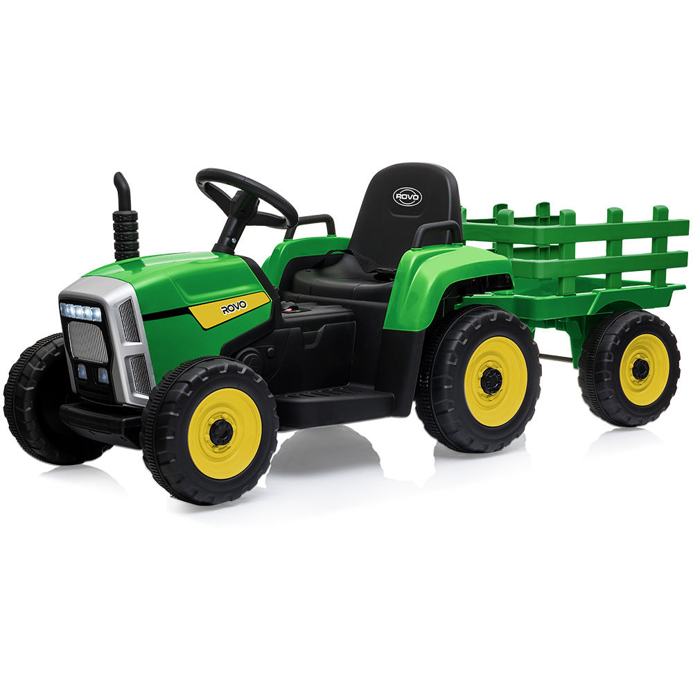 www.kidscarz.com.au, electric toy car, affordable Ride ons in Australia, ROVO KIDS Electric Battery Operated Ride On Tractor Toy, Remote Control, Green and Yellow