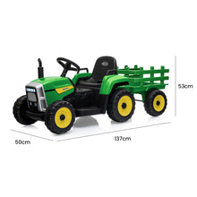 ROVO KIDS Electric Battery Operated Ride On Tractor Toy, Remote Control, Green and Yellow from kidscarz.com.au, we sell affordable ride on toys, free shipping Australia wide, Load image into Gallery viewer, ROVO KIDS Electric Battery Operated Ride On Tractor Toy, Remote Control, Green and Yellow
