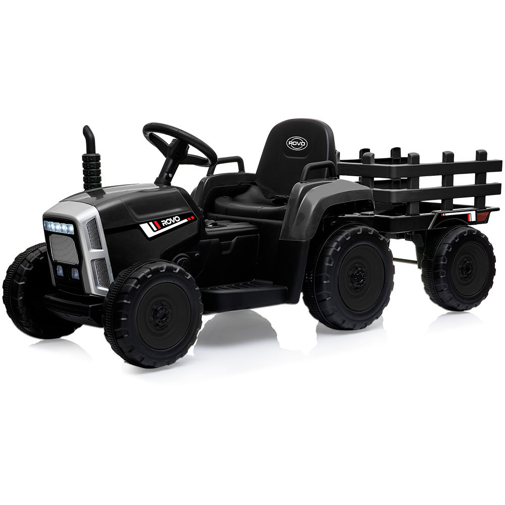 www.kidscarz.com.au, electric toy car, affordable Ride ons in Australia, ROVO KIDS Electric Battery Operated Ride On Tractor Toy, Remote Control, Black