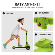 ROVO KIDS 3-Wheel Electric Scooter, Ages 3-8, Adjustable Height, Folding, Lithium Battery, Green from kidscarz.com.au, we sell affordable ride on toys, free shipping Australia wide, Load image into Gallery viewer, ROVO KIDS 3-Wheel Electric Scooter, Ages 3-8, Adjustable Height, Folding, Lithium Battery, Green
