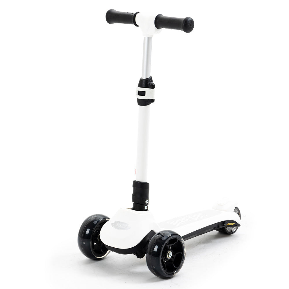 www.kidscarz.com.au, electric toy car, affordable Ride ons in Australia, ROVO KIDS 3-Wheel Electric Scooter, Ages 3-8, Adjustable Height, Folding, Lithium Battery, White
