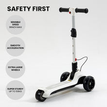 ROVO KIDS 3-Wheel Electric Scooter, Ages 3-8, Adjustable Height, Folding, Lithium Battery, White from kidscarz.com.au, we sell affordable ride on toys, free shipping Australia wide, Load image into Gallery viewer, ROVO KIDS 3-Wheel Electric Scooter, Ages 3-8, Adjustable Height, Folding, Lithium Battery, White
