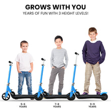 ROVO KIDS Electric Scooter Lithium Ride-On Foldable E-Scooter 125W Rechargeable, Blue from kidscarz.com.au, we sell affordable ride on toys, free shipping Australia wide, Load image into Gallery viewer, ROVO KIDS Electric Scooter Lithium Ride-On Foldable E-Scooter 125W Rechargeable, Blue
