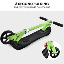 ROVO KIDS Electric Scooter Lithium Ride-On Foldable E-Scooter 125W Rechargeable, Green from kidscarz.com.au, we sell affordable ride on toys, free shipping Australia wide, Load image into Gallery viewer, ROVO KIDS Electric Scooter Lithium Ride-On Foldable E-Scooter 125W Rechargeable, Green
