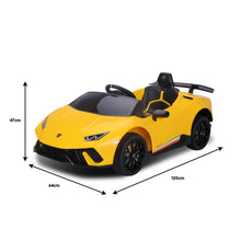 Kahuna Lamborghini Performante Kids Electric Ride On Car Remote Control - Yellow from kidscarz.com.au, we sell affordable ride on toys, free shipping Australia wide, Load image into Gallery viewer, Kahuna Lamborghini Performante Kids Electric Ride On Car Remote Control - Yellow
