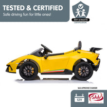 Kahuna Lamborghini Performante Kids Electric Ride On Car Remote Control - Yellow from kidscarz.com.au, we sell affordable ride on toys, free shipping Australia wide, Load image into Gallery viewer, Kahuna Lamborghini Performante Kids Electric Ride On Car Remote Control - Yellow
