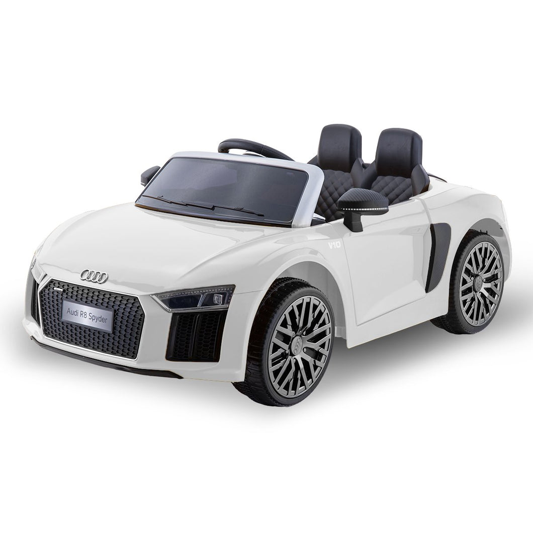 www.kidscarz.com.au, electric toy car, affordable Ride ons in Australia, Kahuna R8 Spyder Audi Licensed Kids Electric Ride On Car Remote Control - White
