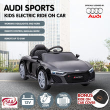 Kahuna Audi Sport Licensed Kids Electric Ride On Car Remote Control - Black from kidscarz.com.au, we sell affordable ride on toys, free shipping Australia wide, Load image into Gallery viewer, Kahuna Audi Sport Licensed Kids Electric Ride On Car Remote Control - Black

