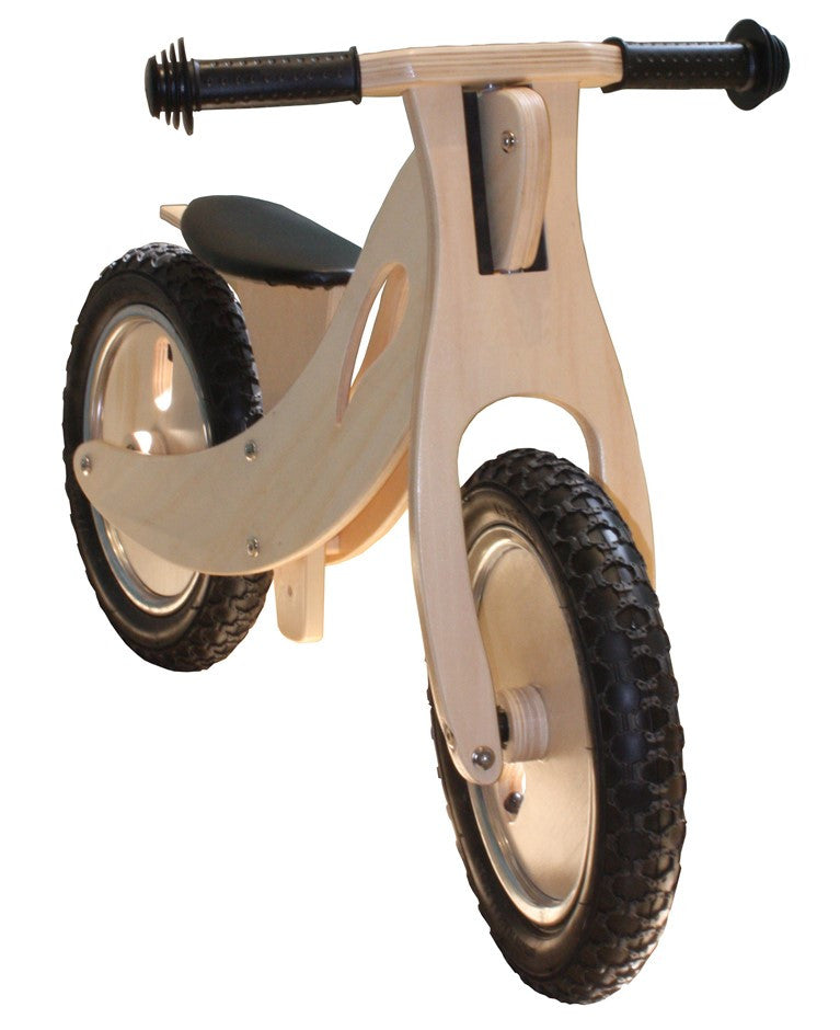 www.kidscarz.com.au, electric toy car, affordable Ride ons in Australia, Wooden Balance Bike for Kids Toddler Child 2-6 yr Training Ride Bike Natural Wood with Hand  grip rubber tyres