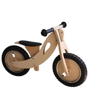 Wooden Balance Bike for Kids Toddler Child 2-6 yr Training Ride Bike Natural Wood with Hand  grip rubber tyres from kidscarz.com.au, we sell affordable ride on toys, free shipping Australia wide, Load image into Gallery viewer, Wooden Balance Bike for Kids Toddler Child 2-6 yr Training Ride Bike Natural Wood with Hand  grip rubber tyres
