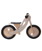 Wooden Balance Bike for Kids Toddler Child 2-6 yr Training Ride Bike Natural Wood with Hand  grip rubber tyres from kidscarz.com.au, we sell affordable ride on toys, free shipping Australia wide, Load image into Gallery viewer, Wooden Balance Bike for Kids Toddler Child 2-6 yr Training Ride Bike Natural Wood with Hand  grip rubber tyres
